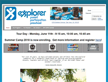 Tablet Screenshot of explorerpreschool.org